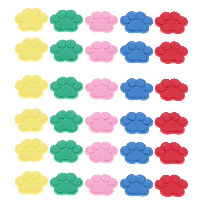 30pcs Cartoon Cat Paw Pencil Clip Cute Animal Paw Pencil Topper Charm Accessories For School Rewards Classroom Prizes Students Decorations - Image 1