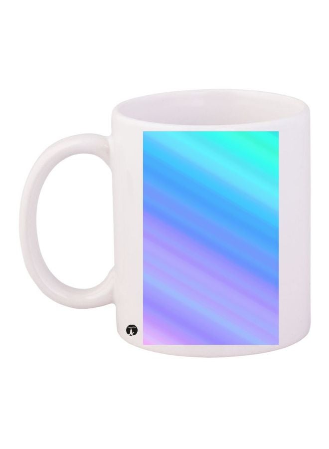 RYN Printed Coffee Mug White/Blue/Purple 11ounce