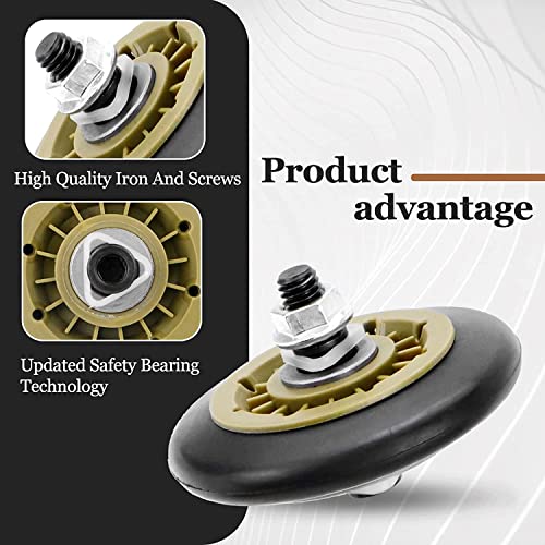 Casmer 134715900 Clothes Dryer Drum Support Roller Compatible With electrolux Roller for Dryer, Replaces 5304523155 PS12746506 AP6977189 AP6979841 PS12416849 PS2349290 (5Pack), Figures 7 is Fit Models - Image 3