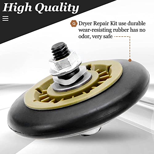 Casmer 134715900 Clothes Dryer Drum Support Roller Compatible With electrolux Roller for Dryer, Replaces 5304523155 PS12746506 AP6977189 AP6979841 PS12416849 PS2349290 (5Pack), Figures 7 is Fit Models - Image 4