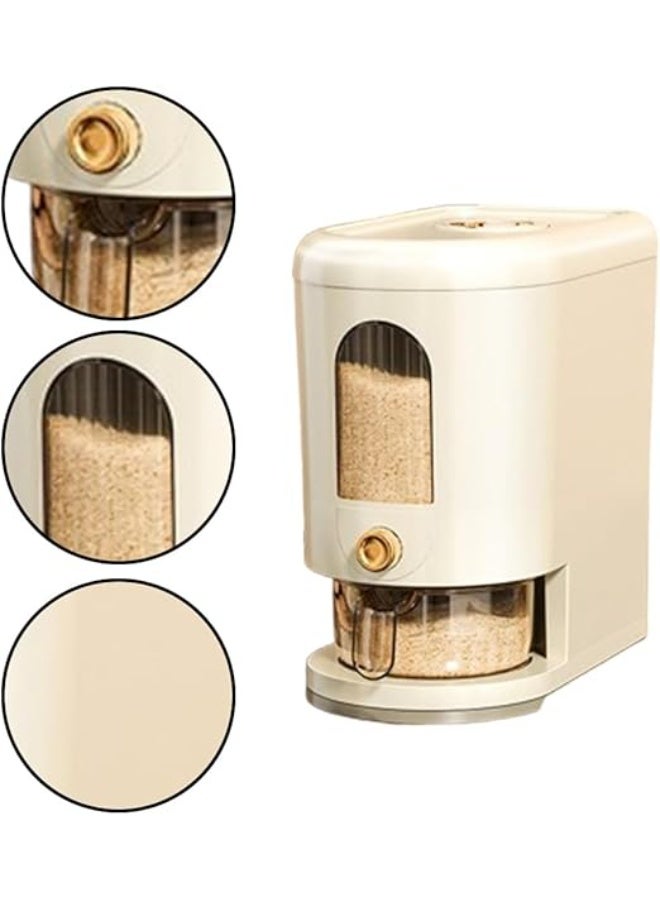 DUNISO موزع الأرز، حاويات تخزين الأرز مع كوب قياس، صندوق تخزين الحبوب مع مسجل الوقت ونافذة شفافة، مقاوم للماء والرطوبة، مناسب للأرز والحبوب والفاصوليا - Image 3