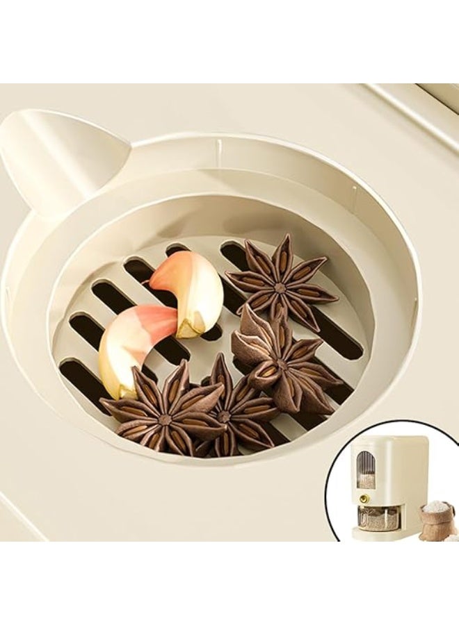 DUNISO موزع الأرز، حاويات تخزين الأرز مع كوب قياس، صندوق تخزين الحبوب مع مسجل الوقت ونافذة شفافة، مقاوم للماء والرطوبة، مناسب للأرز والحبوب والفاصوليا - Image 5