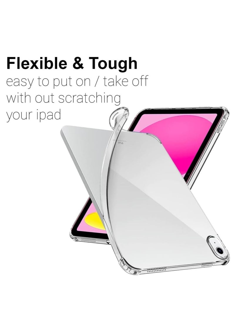 MIGOFAST iPad (A16) 11th Generation 2025 Clear Case Slim Lightweight Back Transparent Soft Cover with Soft Silicone Raised Edge for iPad A16 / 11 th 10.9" - Clear - Image 5