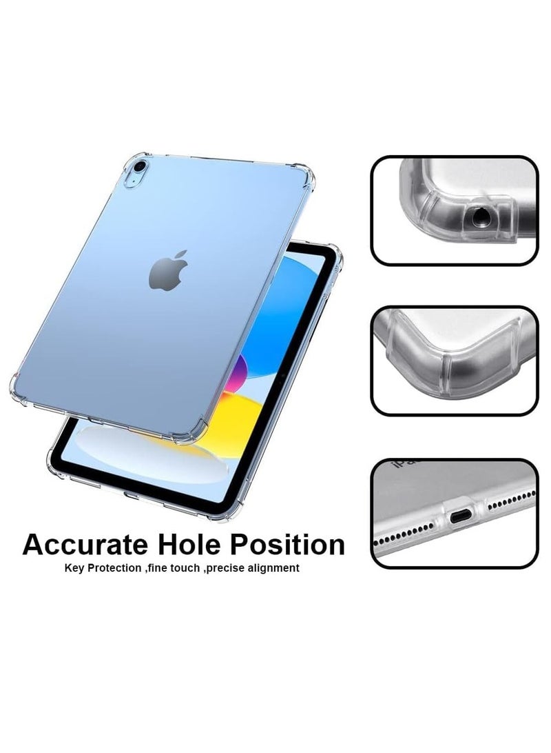 MIGOFAST iPad (A16) 11th Generation 2025 Clear Case Slim Lightweight Back Transparent Soft Cover with Soft Silicone Raised Edge for iPad A16 / 11 th 10.9" - Clear - Image 4