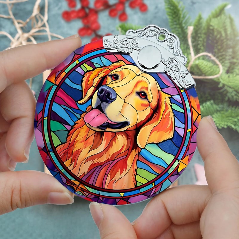 Jocidea Golden Retriever Glass Ornament, Christmas Decor, Holiday Decorations and Xmas Gifts Ideas - Image 3