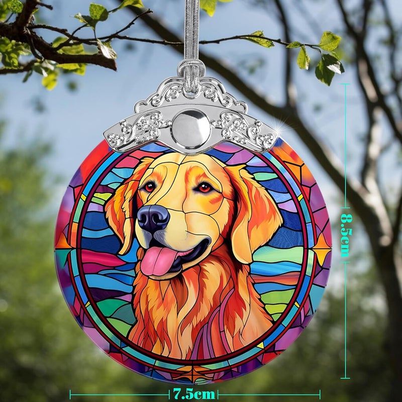Jocidea Golden Retriever Glass Ornament, Christmas Decor, Holiday Decorations and Xmas Gifts Ideas - Image 2