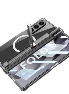 General Compatible with Samsung Z Fold 6 phone case, airbag magnetic wireless charging pen holder hard shell all-inclusive stand folding case  - Image 3