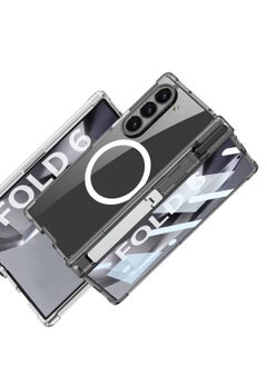 General Compatible with Samsung Z Fold 6 phone case, airbag magnetic wireless charging pen holder hard shell all-inclusive stand folding case  - Image 4