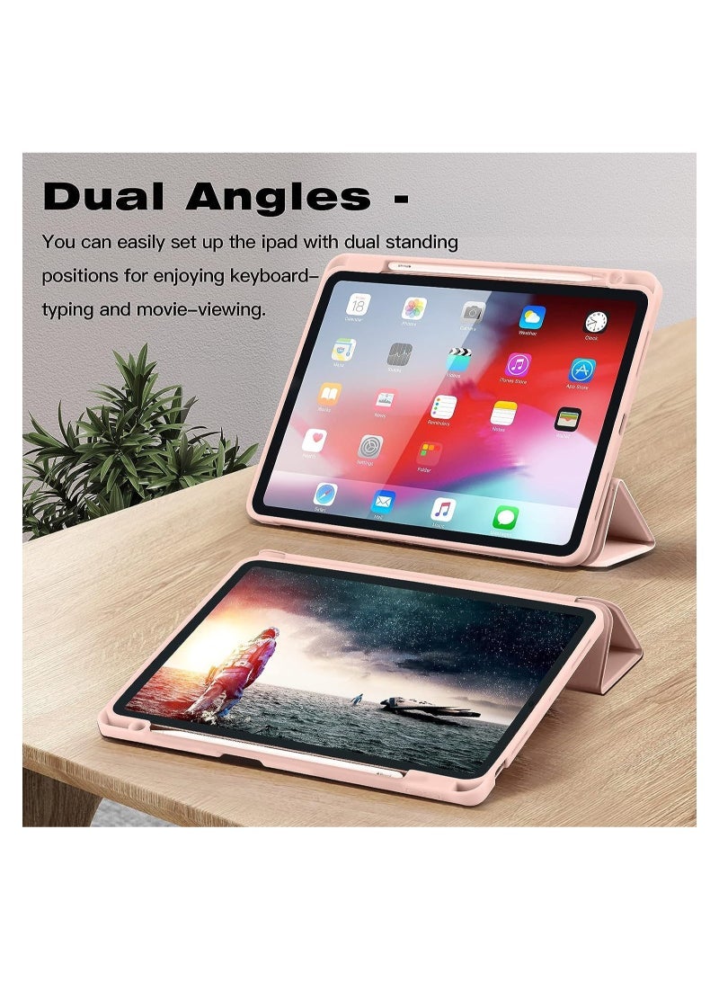 Gravity iPad Air 4 Case 2020, iPad Air 4th Generation Case with Pencil Holder [Full Body Protection + Apple 2nd Pencil Charging and Auto Wake/Sleep] Smart Stand Cover Case for iPad Air 4 10.9 (Rose Gold) - Image 5