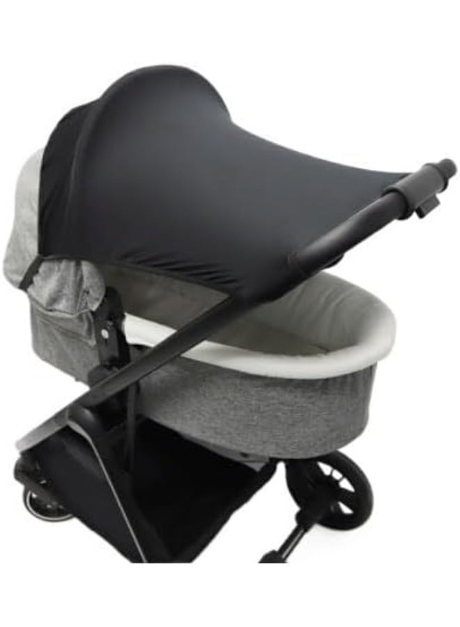 Universal Baby Stroller Sun Shade UV Protection Cover, Adjustable Canopy for Prams Infant Car Seats, Lightweight Foldable Sun Visor with Mosquito Protection, Fits Most Pushchairs for Outdoor Travel - Image 1