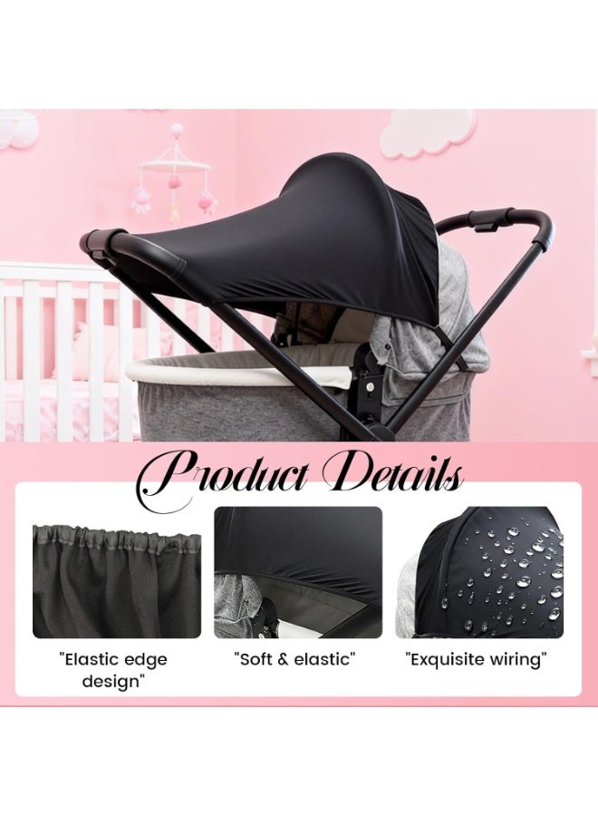 Universal Baby Stroller Sun Shade UV Protection Cover, Adjustable Canopy for Prams Infant Car Seats, Lightweight Foldable Sun Visor with Mosquito Protection, Fits Most Pushchairs for Outdoor Travel - Image 4