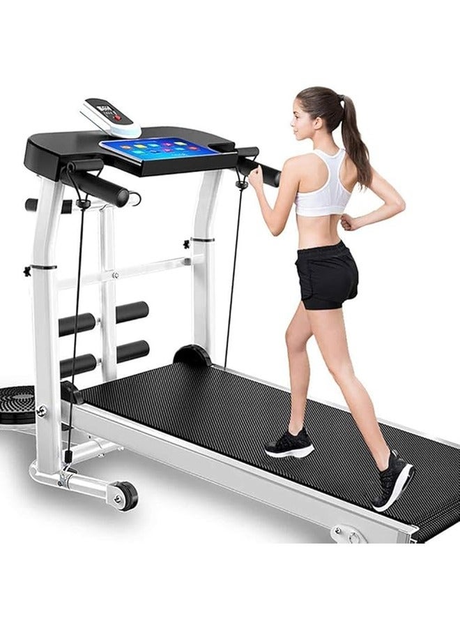 إن كي أكس جهاز جري قابل للطي 3 في 1، سعة تحميل 150 كجم، جهاز لياقة بدنية منزلي فائق الهدوء مع وظائف الجري والالتواء والجلوس - Image 2