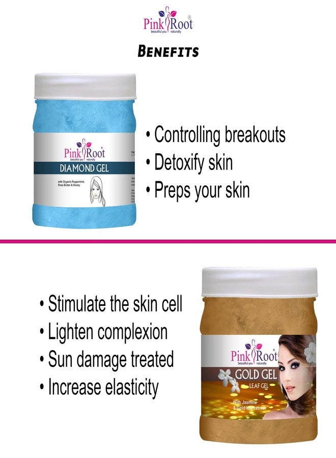Pink Root Gold Gel 500gm with Diamond Gel 500gm - Image 5