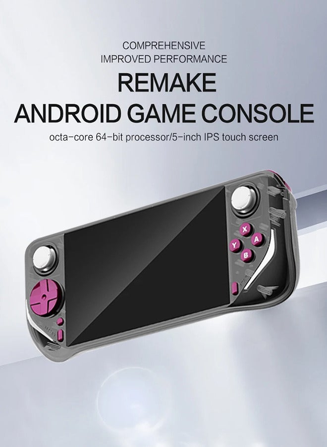  أمباون وحدة تحكم الألعاب المحمولة E6 Max A527 بمعالج ثماني النواة، اتصال HDMI بالتليفزيون، شاشة تعمل باللمس بحجم 5.0 بوصة، نظام أندرويد يدعم الواي فاي، لون أسود آركيد - Image 1
