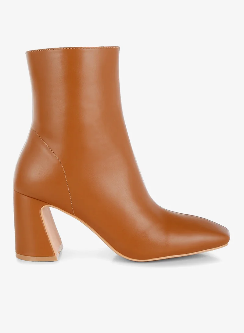London Rag Women's Square Toe Ankle Boots in Tan