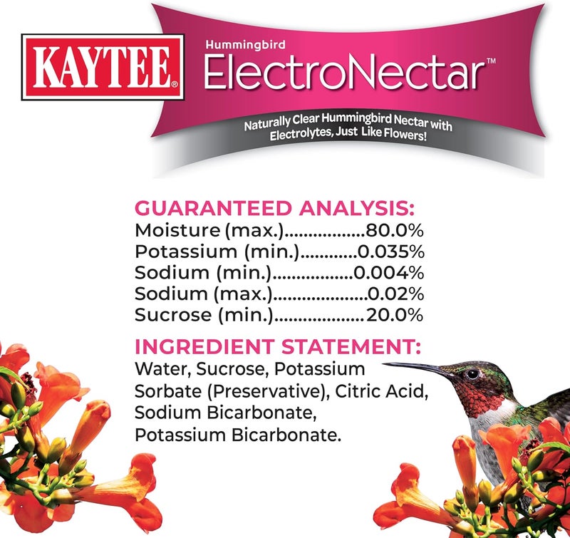 Kaytee Hummingbird ElectroNectar Wild Bird Food, Ready to Use, 64 Ounces - Image 2