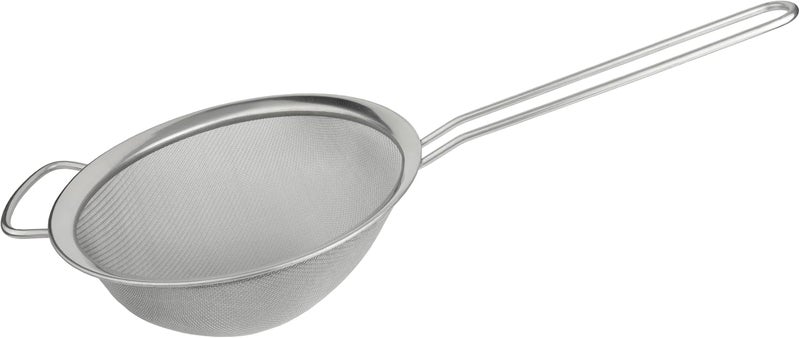 GRUNWERG ST-3008 Fine Mesh Strainer with Polished Rim And Handle, Silver, 8-Inch, 20cm Diameter - Image 1