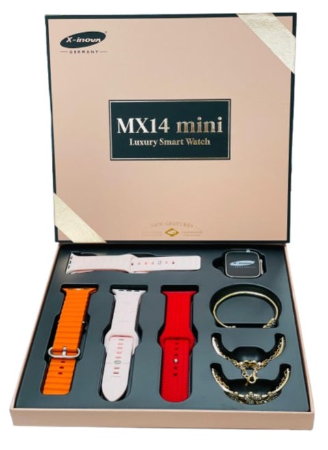 7 in1 Smart Watch Ultra with Or 4 Straps Full Touch Color Screen with 3 hand braslet Bluetooth Calling Health and Sports Smartwatch Multicolor