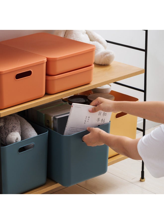 Morandi Color Plastic Storage Box Wardrobe Underwear Socks Storage Box Snack Toy Organizer Box With Lid Storage Box - Image 3