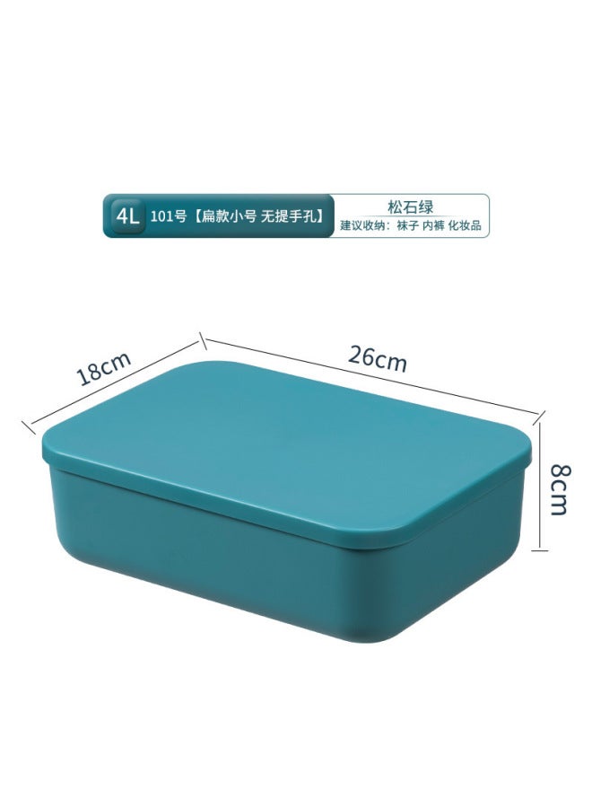 Morandi Color Plastic Storage Box Wardrobe Underwear Socks Storage Box Snack Toy Organizer Box With Lid Storage Box - Image 1