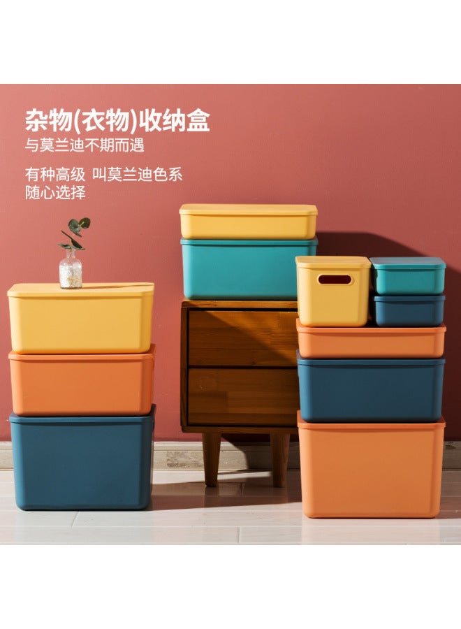 Morandi Color Plastic Storage Box Wardrobe Underwear Socks Storage Box Snack Toy Organizer Box With Lid Storage Box - Image 2