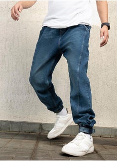 Hubberholme Mid Rise Relaxed Fit Cuffed Jeans by Styli  - Image 1