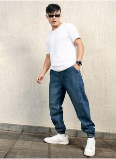 Hubberholme Mid Rise Relaxed Fit Cuffed Jeans by Styli  - Image 4