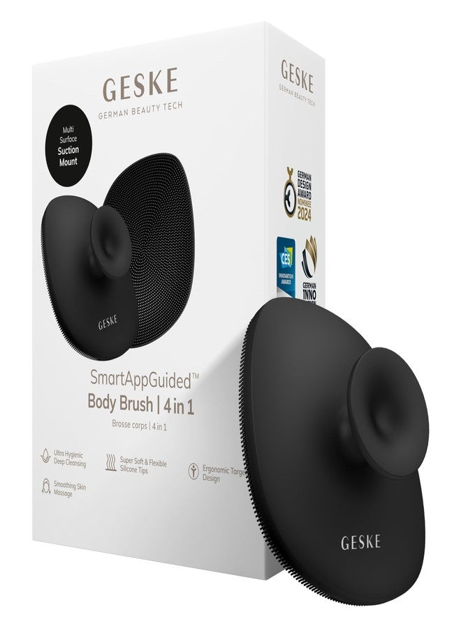 GESKE Body Brush | 4 in 1 | Cleansing Brush for the Entire Body | Professional Deep Cleaning | Soft Silicone Bristles | Ergonomic Two-Finger Design | Cleanses & Massages - Image 1