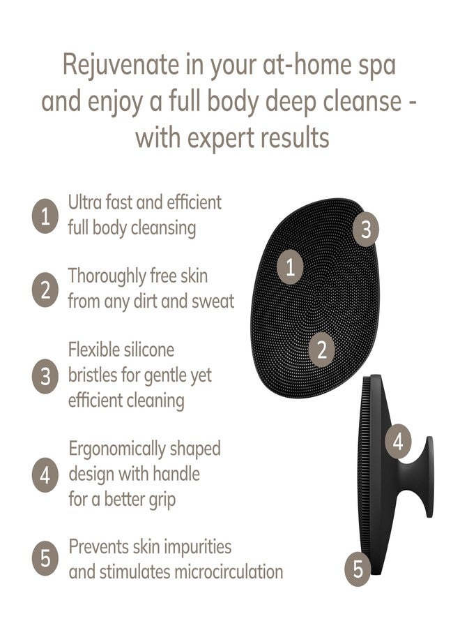 GESKE Body Brush | 4 in 1 | Cleansing Brush for the Entire Body | Professional Deep Cleaning | Soft Silicone Bristles | Ergonomic Two-Finger Design | Cleanses & Massages - Image 2