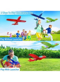 Swift Airplane Toy with Launcher, LED Foam Airplane Launcher Toy for Kids, 2 Flight Mode Airplanes Toys, Outdoor Toys for Boys Girls  - Image 2