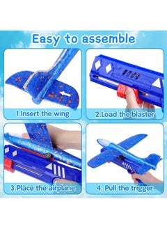 Swift Airplane Toy with Launcher, LED Foam Airplane Launcher Toy for Kids, 2 Flight Mode Airplanes Toys, Outdoor Toys for Boys Girls  - Image 4