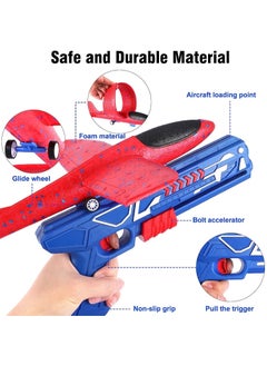 Swift Airplane Toy with Launcher, LED Foam Airplane Launcher Toy for Kids, 2 Flight Mode Airplanes Toys, Outdoor Toys for Boys Girls  - Image 3