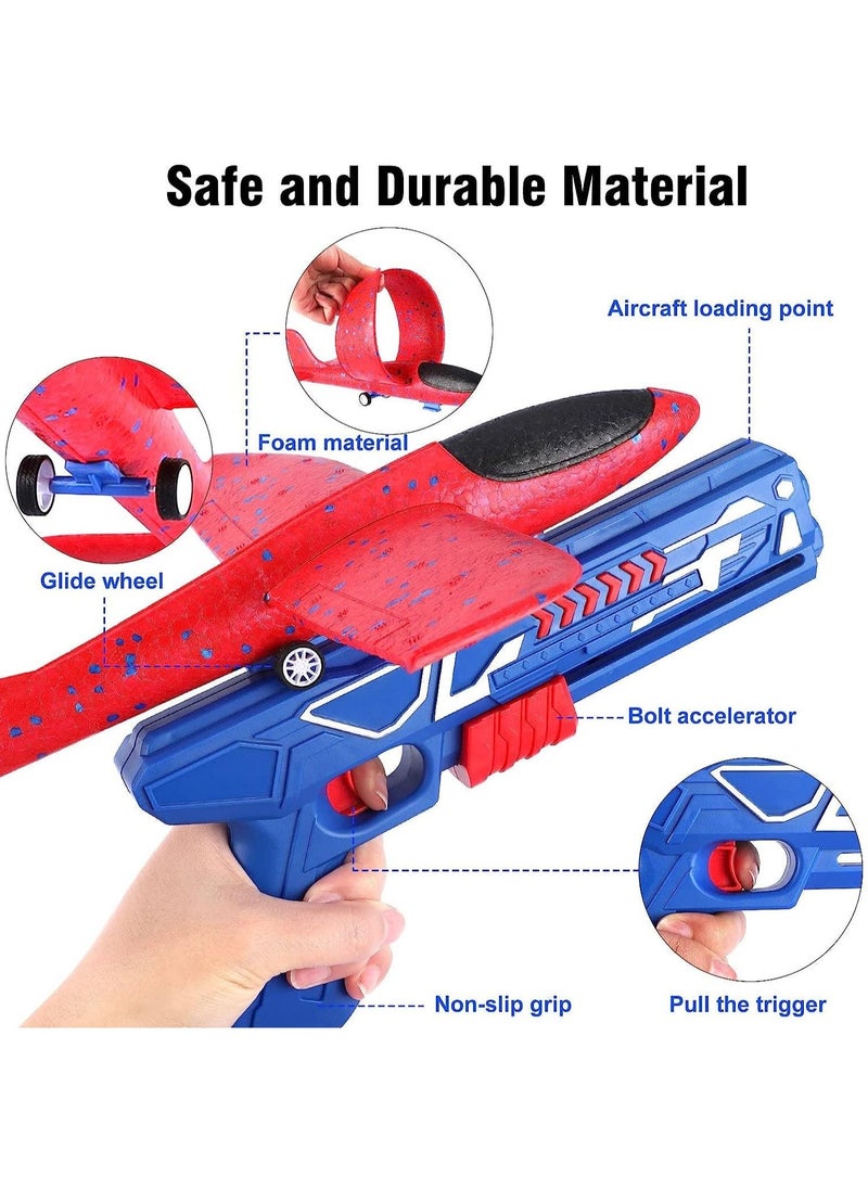 Swift Airplane Toy with Launcher, LED Foam Airplane Launcher Toy for Kids, 2 Flight Mode Airplanes Toys, Outdoor Toys for Boys Girls  - Image 3