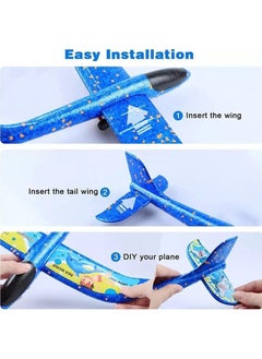 Swift Airplane Toy with Launcher, LED Foam Airplane Launcher Toy for Kids, 2 Flight Mode Airplanes Toys, Outdoor Toys for Boys Girls  - Image 5