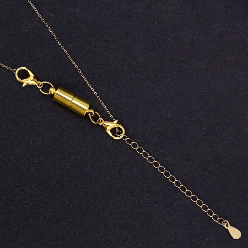 Bonison 12 Pack Magnetic Necklace Clasps and Closures. Necklace Jewelry Extender with Strong Magnet. for Jewelry Necklace Bracelet Making. Gold and Silver Plating (12Pcs | Gold Cylinder) - Image 5