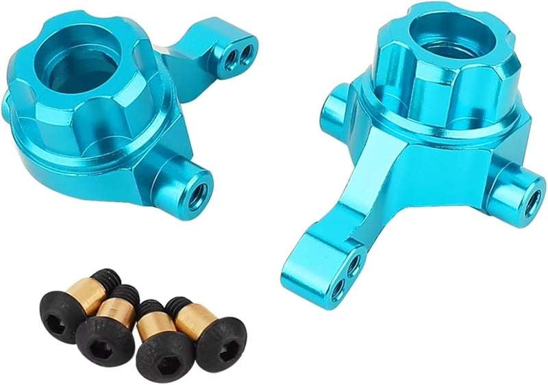 Blue Front Metal Steering Knuckles Hub Carriers Upgrade Replacement For 1 10 RC Drift Car - Image 1