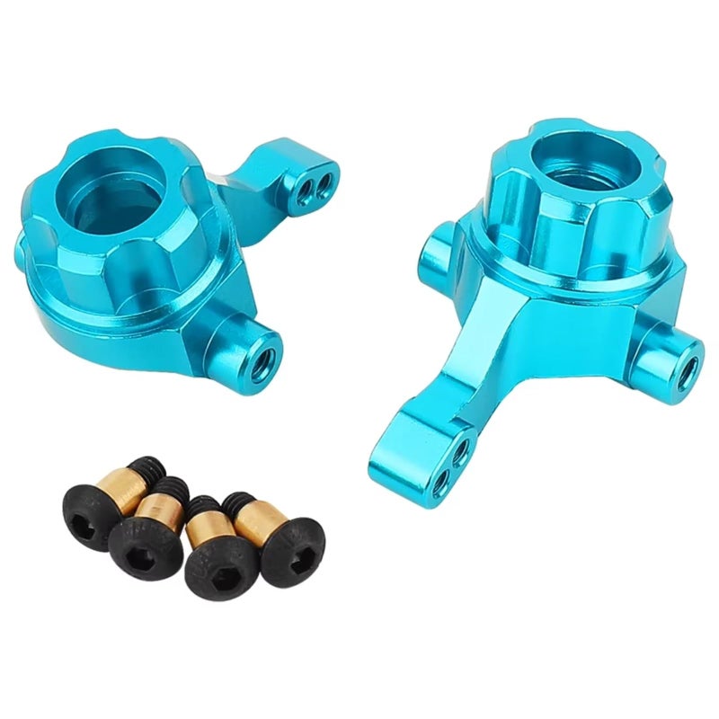 Blue Front Metal Steering Knuckles Hub Carriers Upgrade Replacement For 1 10 RC Drift Car - Image 2