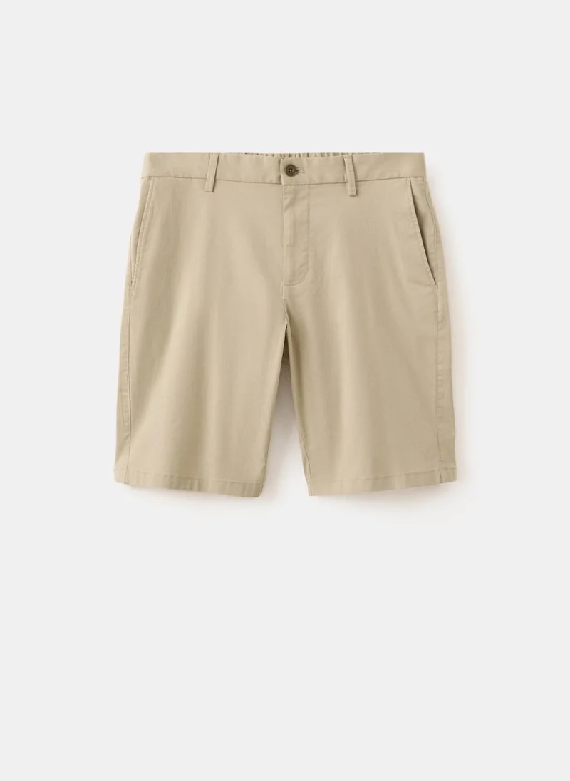 Mango Man  Slim-Fit Chino Cotton Bermuda Shorts for Men | Best Price UAE