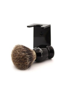 Edwin Jagger 1Ej946Sds Classic Best Badger Hair Exfoliating Shaving Brush With Stand For Shaving Cream Or Shaving Soap For Men And Women (Imitation Ebony)  - Image 2