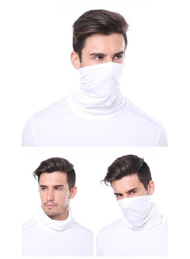 Depend 3 Pieces Sun UV Protection Face Mask Breathable Outdoor Cycling Neck Scarf Set Black/White/Grey - Image 3