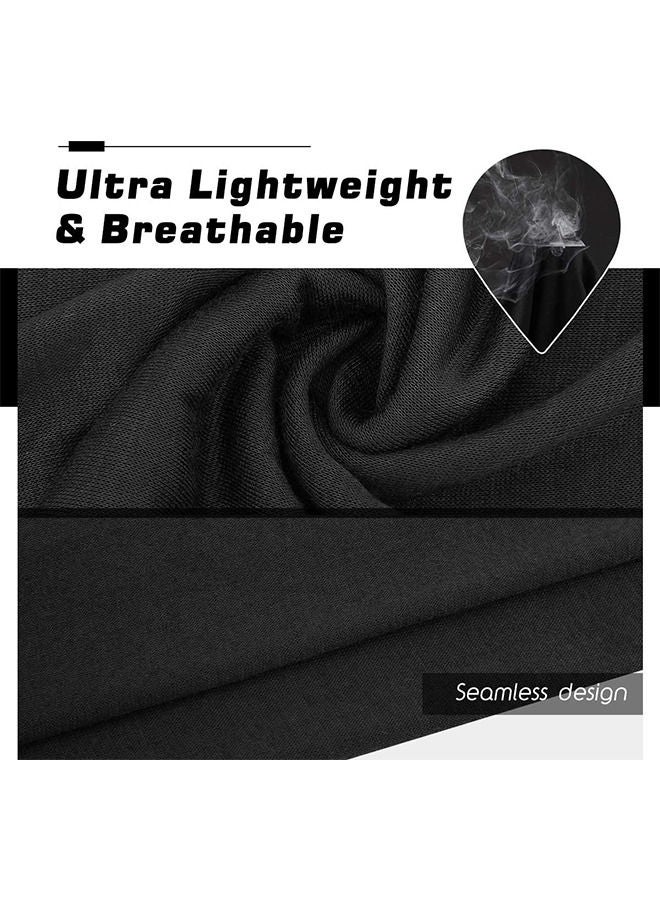 Depend 3 Pieces Sun UV Protection Face Mask Breathable Outdoor Cycling Neck Scarf Set Black/White/Grey - Image 4