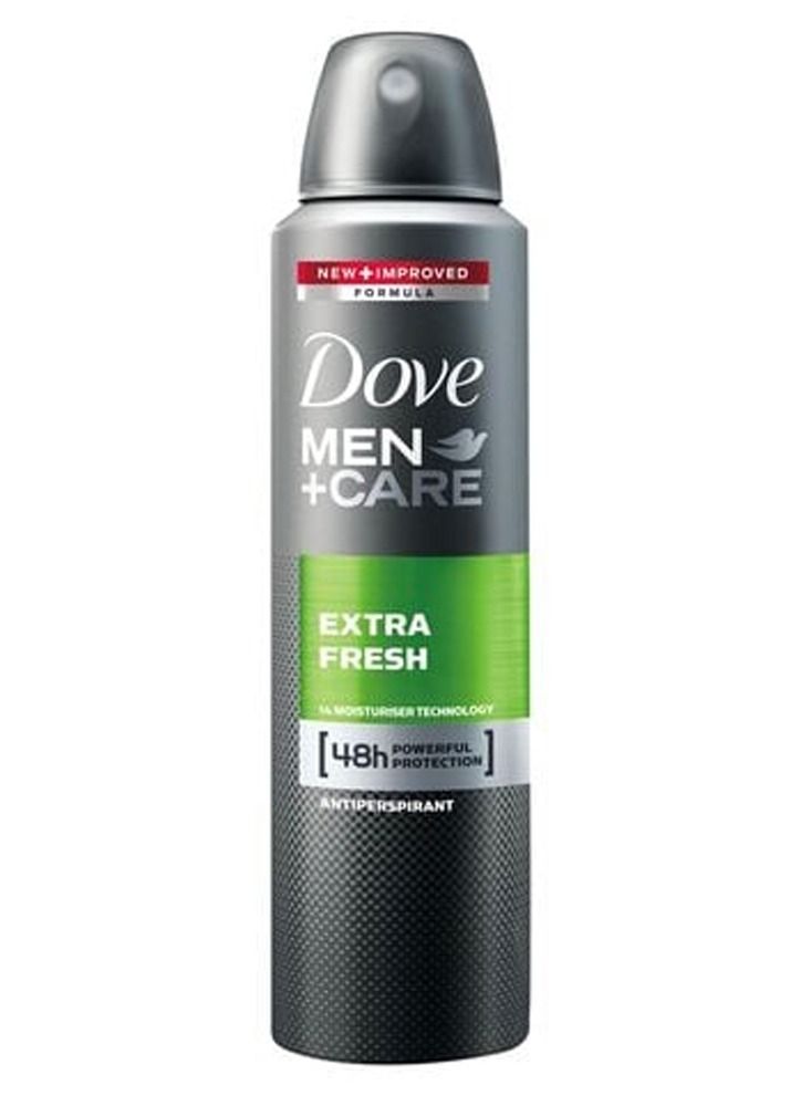 Dove Men+Care Extra Fresh Dry Antiperspirant Deodorant Spray 150ml (Pack of 2) - Image 2