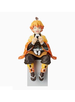 Trunkin Trunkin Demon Slayer Zenitsu Agatsuma Perching Sitting Eating Action Figure | Kimetsu No Yaiba Pm Anime Figure Weeb Manga Collectible | Anime Figurine,8 X 3 cm, Multicolor  - Image 1