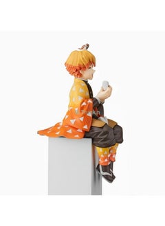 Trunkin Trunkin Demon Slayer Zenitsu Agatsuma Perching Sitting Eating Action Figure | Kimetsu No Yaiba Pm Anime Figure Weeb Manga Collectible | Anime Figurine,8 X 3 cm, Multicolor  - Image 2