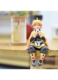 Trunkin Trunkin Demon Slayer Zenitsu Agatsuma Perching Sitting Eating Action Figure | Kimetsu No Yaiba Pm Anime Figure Weeb Manga Collectible | Anime Figurine,8 X 3 cm, Multicolor  - Image 5