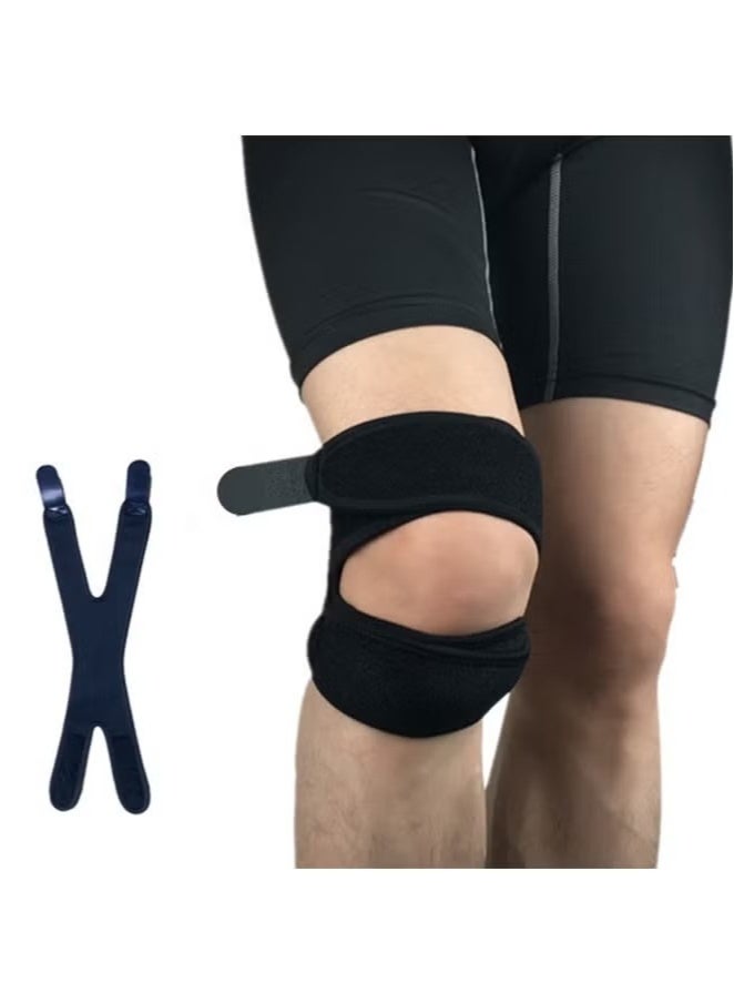 Knee Braces for Knee Pain Adjustable Knee Pads Knee Compression Sleeve Patellar Tendon Support Strap,Running Support Belt, Patella Stabilizer Support for Running, Fitness, Basketball - Image 1