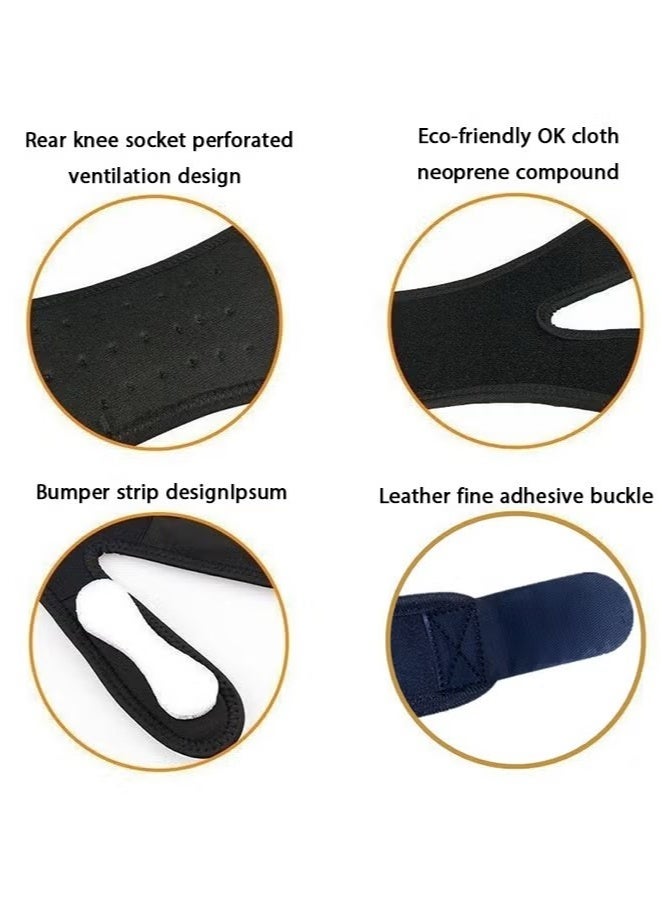 Knee Braces for Knee Pain Adjustable Knee Pads Knee Compression Sleeve Patellar Tendon Support Strap,Running Support Belt, Patella Stabilizer Support for Running, Fitness, Basketball - Image 3