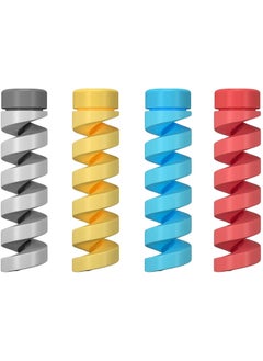 Shopsdash Spiral Cable Protector for HTC Desire 700 Dual sim Cable Saver Charging Cord Protective Universal Earphones Cable Cover 4 Pieces Set 1 Mix Colour H181  - Image 4
