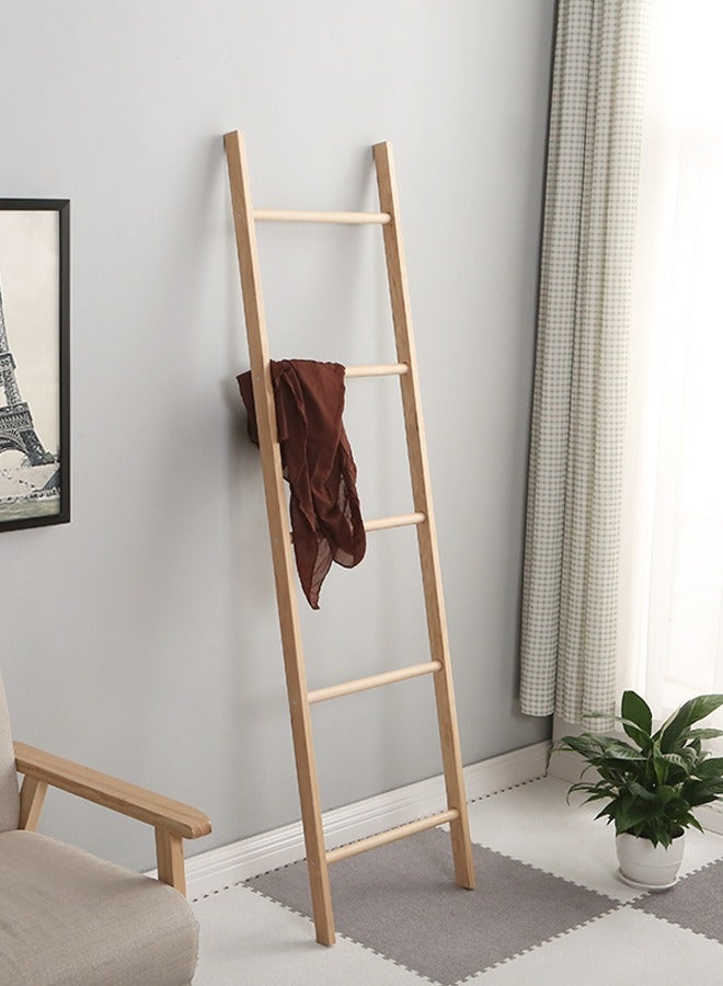 MIXDE 5-Tier Blanket Ladder Shelf, Decorative Quilt Rack, Farmhouse Style Ladder Organizer for Living Room  Bedroom - Image 5