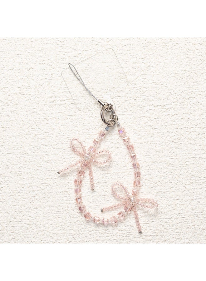 NIBEMINENT Phone Charm/ Chain Strap for Women Girls, Bowknot Cell Phone Case Lanyard Wrist Strap